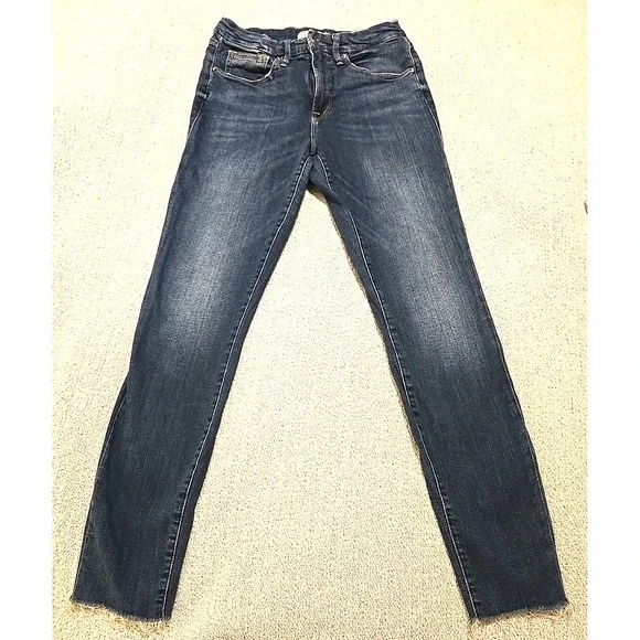 Good American Women's 4/27 Dark Wash Good Legs Stretch Denim Jeans - Picture 2 of 13